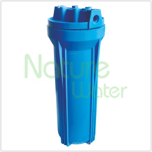 Caixa de filtro de água azul com 1/4 &quot;porta